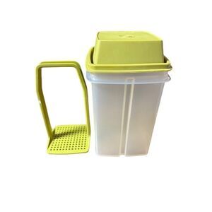 Vtg Tupperware Pickle Keeper Avocado Green 1562-3 1560-2 1561-1 Pick-A-Deli 3pc